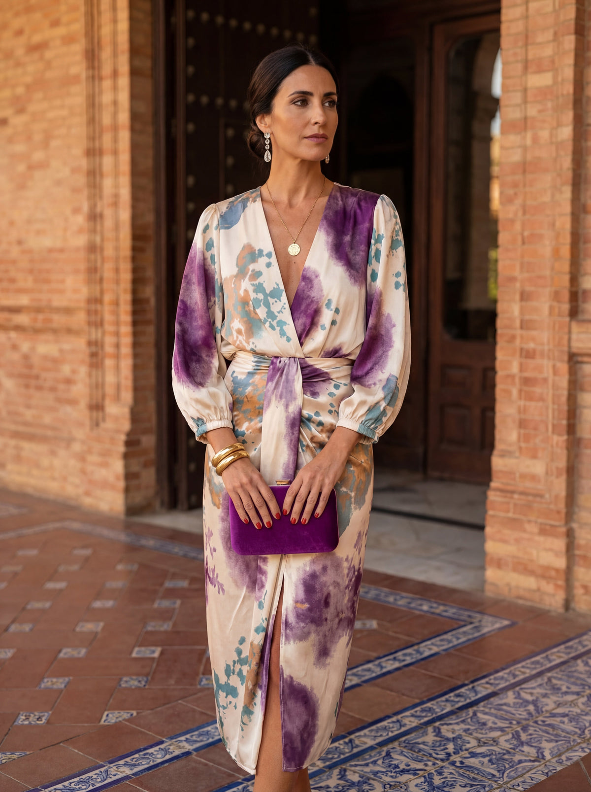 Valentina | Vestido Cruzado con Estampado Floral
