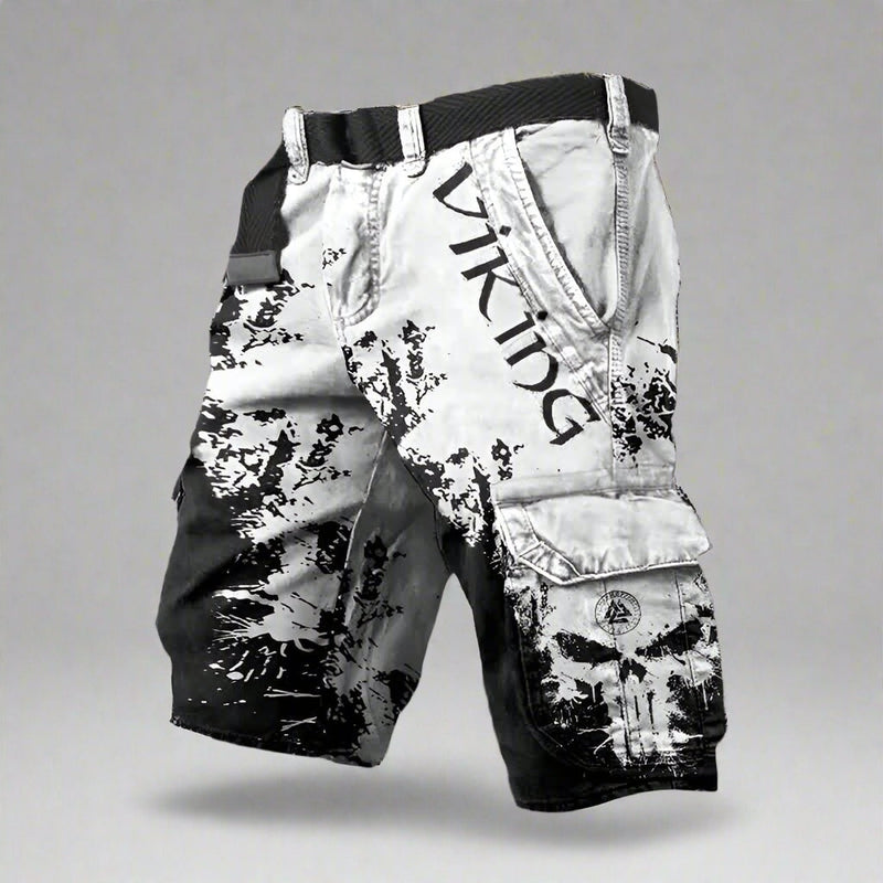 Darío | Pantalón Cargo Corto Hombre Estampado Vikingo