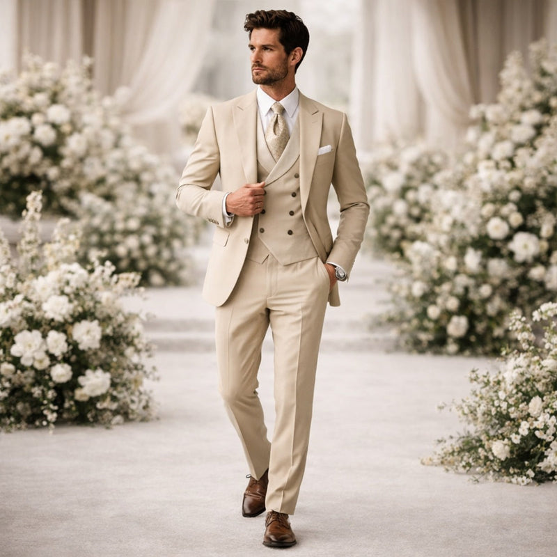 Gonzalo | Traje de Novio de 3 Piezas Hombre Slim Fit Chaleco