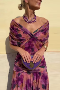 Marina | Vestido Largo Floral de Gasa