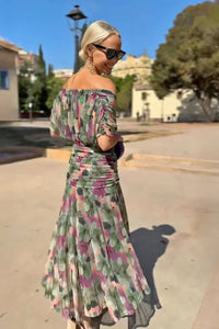 Marina | Vestido Largo Floral de Gasa