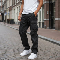 Adrián | Cargo Pants Hombre Bolsillos Laterales Corte Recto