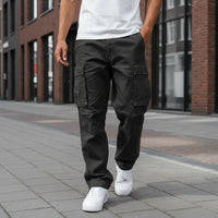 Adrián | Cargo Pants Hombre Bolsillos Laterales Corte Recto