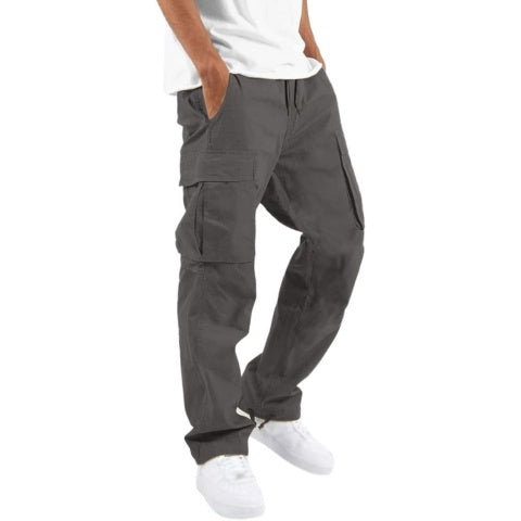 Adrián | Cargo Pants Hombre Bolsillos Laterales Corte Recto