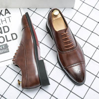 Álvaro | Zapatos Oxford Brogue de Cuero Hombre Suela Roja