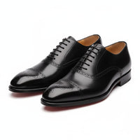 Álvaro | Zapatos Oxford Brogue de Cuero Hombre Suela Roja