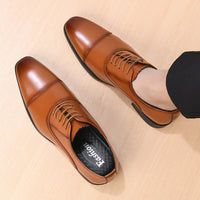 Álvaro | Zapatos Oxford de Cuero Hombre Cordones Punta Cuadrada