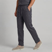 Andrés | Pantalón de Lino con Cordón Hombre Corte Recto