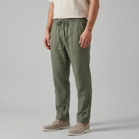 Andrés | Pantalón de Lino con Cordón Hombre Corte Recto