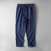 Andrés | Pantalón de Lino Hombre Cintura Elástica Cordón Pierna Ancha
