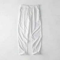 Andrés | Pantalón de Lino Hombre Cintura Elástica Cordón Pierna Ancha