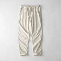 Andrés | Pantalón de Lino Hombre Cintura Elástica Cordón Pierna Ancha