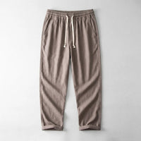 Andrés | Pantalón de Lino Hombre Cintura Elástica Cordón Pierna Ancha