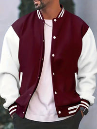 Arnau | Varsity Jacket Hombre Bicolor Botones a Presión