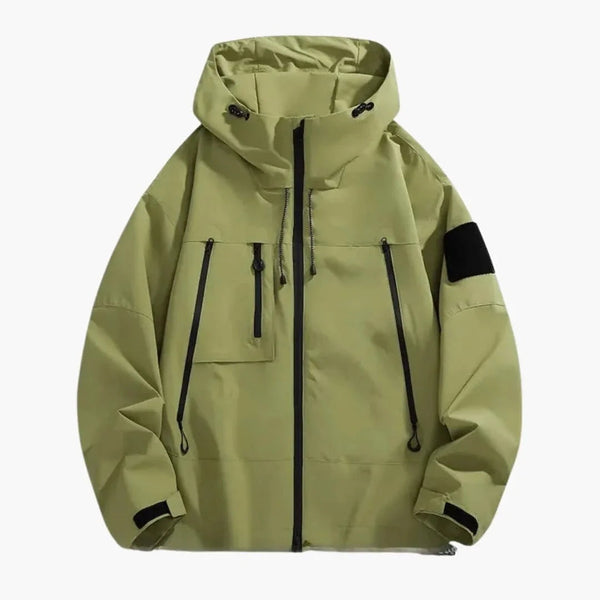 Asier | Chaqueta Cortavientos con Capucha Hombre Bolsillos Cremallera