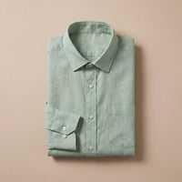 Biel | Camisa de Lino Hombre Manga Larga Bolsillo