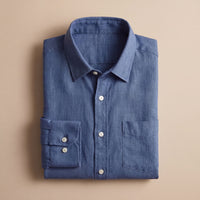 Biel | Camisa de Lino Hombre Manga Larga Bolsillo