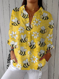 Consuelo | Blusa Tropical de Verano Estampada Mujer Escote V