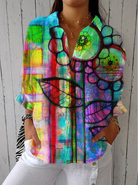 Consuelo | Blusa Tropical de Verano Estampada Mujer Escote V