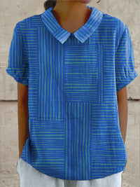 Covadonga | Camisa Oversize de Verano Estampada de Manga Corta Mujer