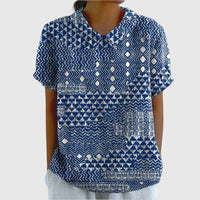 Covadonga | Camisa Oversize de Verano Estampada de Manga Corta Mujer
