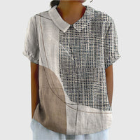 Covadonga | Camisa Oversize de Verano Estampada de Manga Corta Mujer