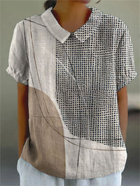 Covadonga | Camisa Oversize de Verano Estampada de Manga Corta Mujer
