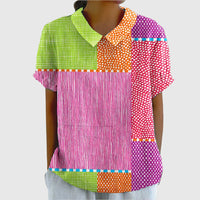 Covadonga | Camisa Oversize de Verano Estampada de Manga Corta Mujer