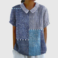 Covadonga | Camisa Oversize de Verano Estampada de Manga Corta Mujer