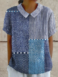 Covadonga | Camisa Oversize de Verano Estampada de Manga Corta Mujer