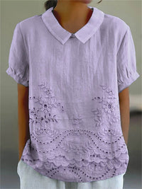 Covadonga | Camisa Oversize de Verano Estampada de Manga Corta Mujer