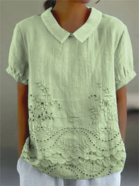 Covadonga | Camisa Oversize de Verano Estampada de Manga Corta Mujer