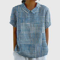 Covadonga | Camisa Oversize de Verano Estampada de Manga Corta Mujer