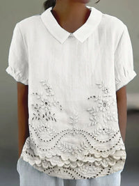 Covadonga | Camisa Oversize de Verano Estampada de Manga Corta Mujer