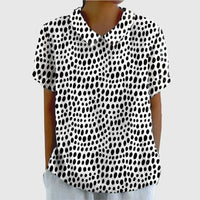 Covadonga | Camisa Oversize de Verano Estampada de Manga Corta Mujer