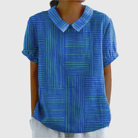Covadonga | Camisa Oversize de Verano Estampada de Manga Corta Mujer