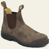 Darío | Botas de Trabajo de Cuero Hombre Elástico Lateral