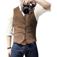 Darío | Gilet Vaquero Hombre Botones Cuello V
