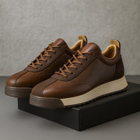 Darío | Zapatillas de Cuero Casual Hombre Suela Contrastante