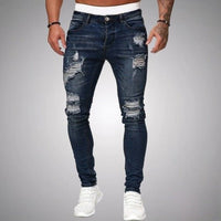 Diego | Pantalones Vaqueros Skinny Rotos Hombre Cintura Media