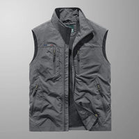Ernesto | Gilet Multipocket con Cremallera Hombre Cuello Alto