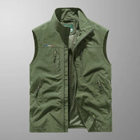 Ernesto | Gilet Multipocket con Cremallera Hombre Cuello Alto