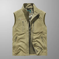 Ernesto | Gilet Multipocket con Cremallera Hombre Cuello Alto