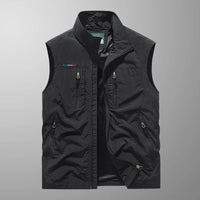 Ernesto | Gilet Multipocket con Cremallera Hombre Cuello Alto