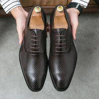 Felipe | Zapatos Oxford de Cuero Hombre Texturizados Cordones