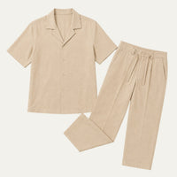 Fernando | Conjunto de Lino Hombre Camisa y Pantalón de Pinzas