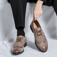 Gonzalo | Blucher de Cuero Hombre Brogue Malla Transpirable