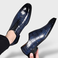 Gonzalo | Mocasines de Cuero Textura Cocodrilo Hombre Slip-On