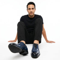 Gonzalo | Mocasines de Cuero Textura Cocodrilo Hombre Slip-On