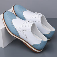 Guillermo | Blucher Hombre de Cuero con Detalles Brogue Bicolor